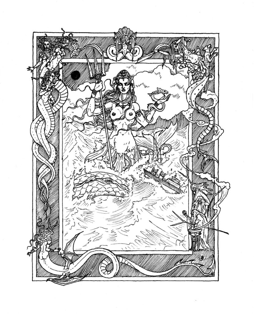 "Hekate Einalia" 8.5 x 11 Print from 'Liber Khthonia' by Jeff Cullen