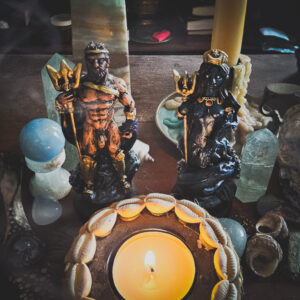 Poseidon and Hekate Einalia Mini Statue Set