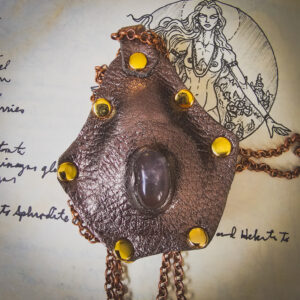 Aphrodite: Goddess of Love Leather Rose Petal Amulet